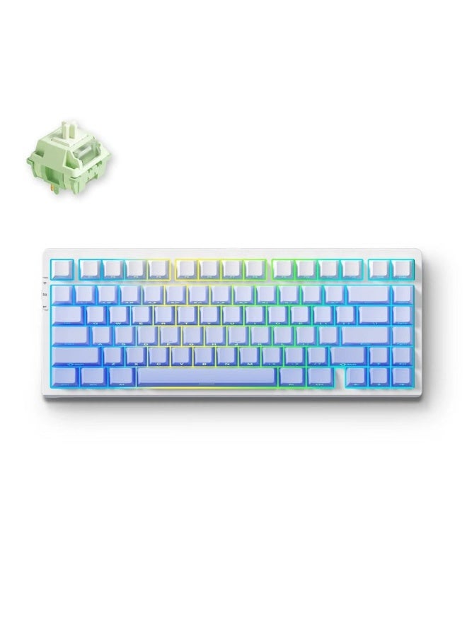MCHOSE G75 Pro 75% Tri-Mode Gaming Mechanical Keyboard – Hot-Swappable Gasket Mount, Double-Shot PBT Keycaps, Matcha Latte Switch, South-Facing RGB, Multi-Layer Foam, 2.4GHz Wireless, Bluetooth & Wired USB-C, RGB, Glacier Gradient | G75-14A - Image 1